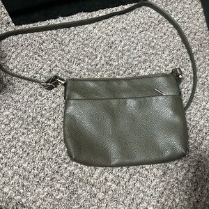 Olive Green Leather Crossbody Bag